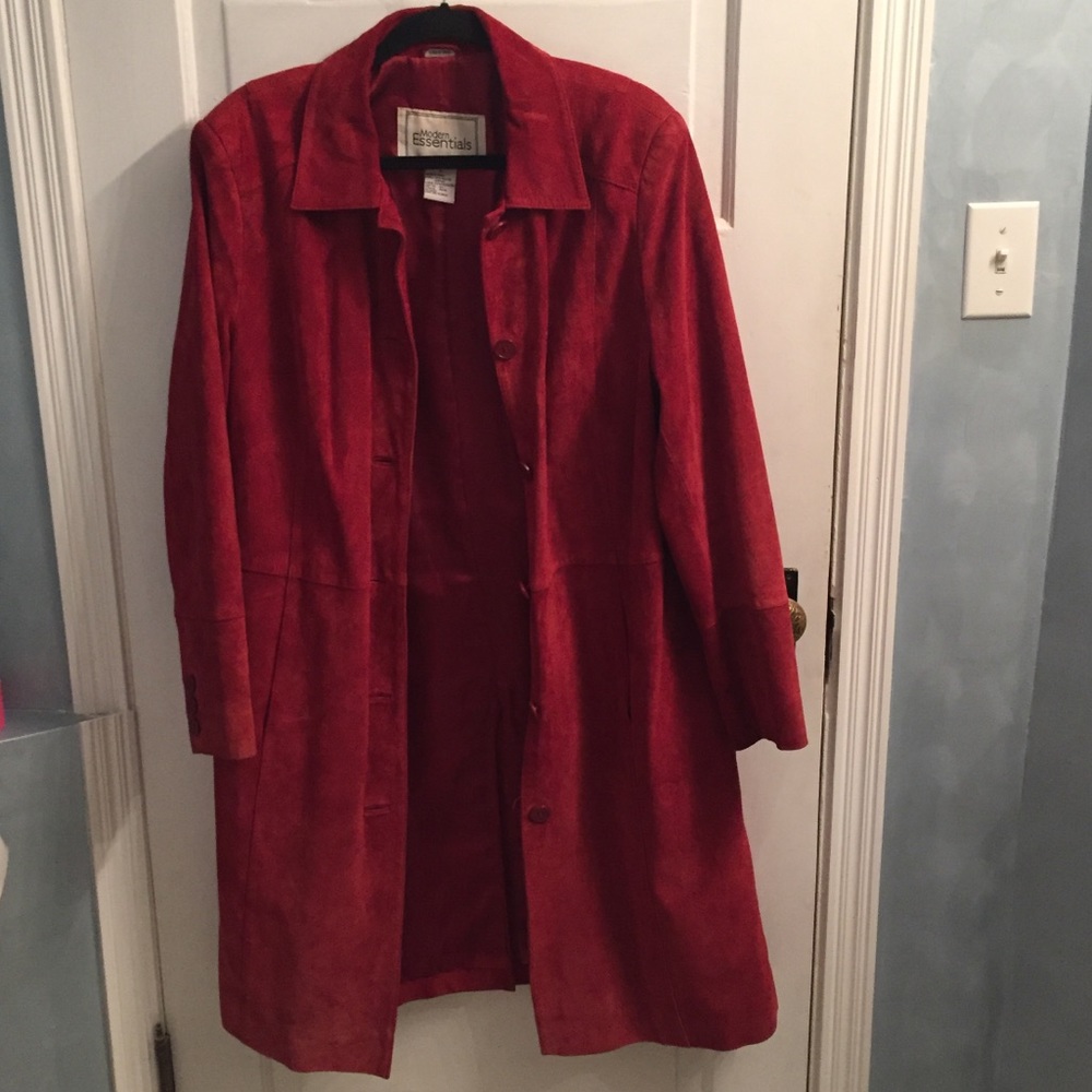 Modern Essentials Suede Leather Coat
